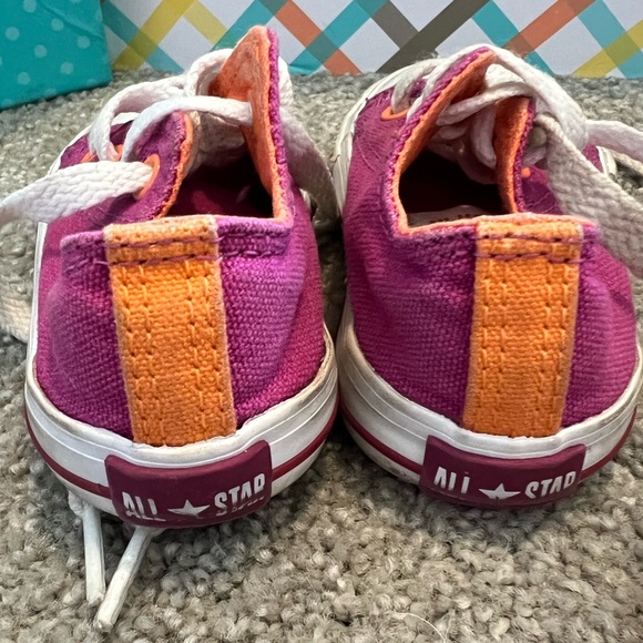 Converse All Star Girls Sneakers Multicolor 747701F Lace Up Double Tongue size 3 - Picture 2 of 5